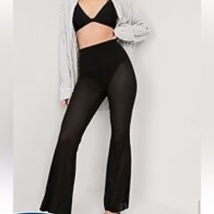 Old Navy High-Waisted Crochet Flare Cover-Up Pants for Women